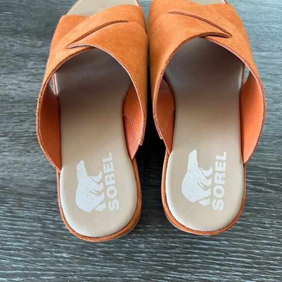 NWOB Sorel Women's Cameron Flatform Mule Sandals Desert Sun US 7 - Picture 16 of 16